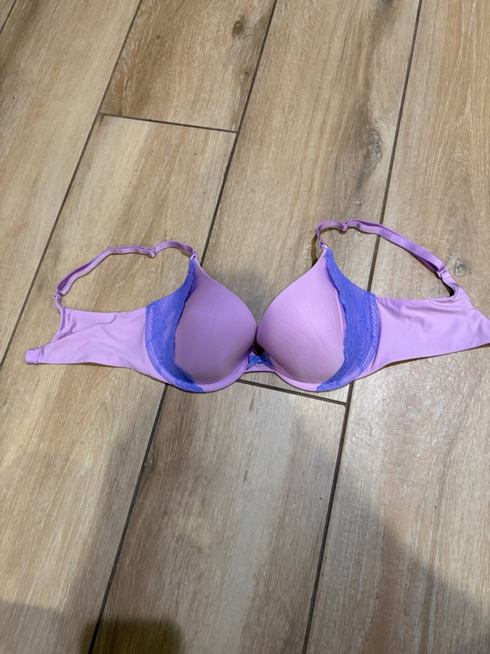 Light Purple Lace-Trim T-Shirt Bra - Women Intimates